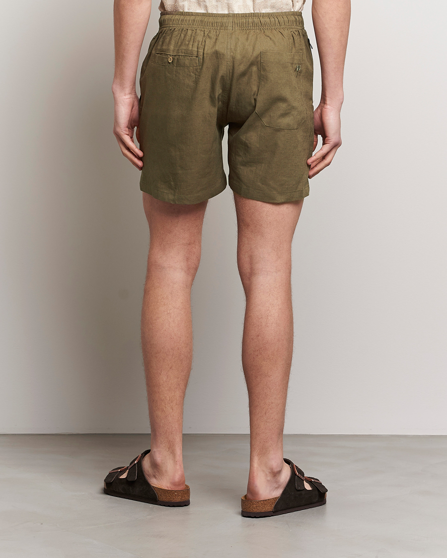 Mies | Shortsit | OAS | Linen Shorts Army