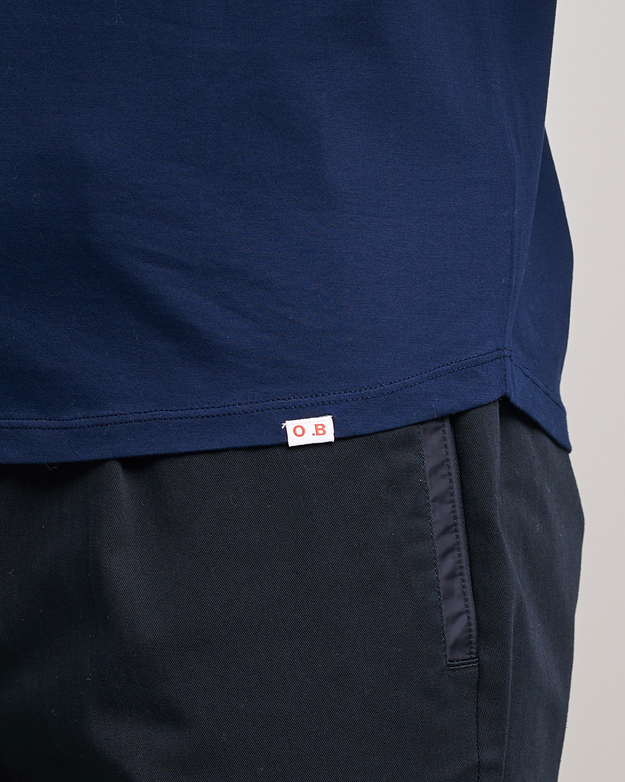 Mies | T-paidat | Orlebar Brown | OB Crew Neck Mercerised Cotton Tee Navy