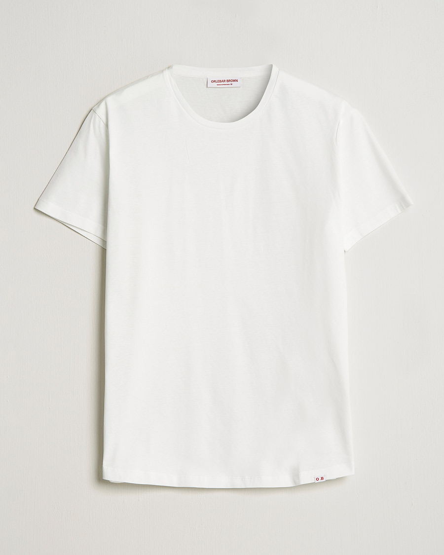 Mies | T-paidat | Orlebar Brown | OB Crew Neck Mercerised Cotton Tee White