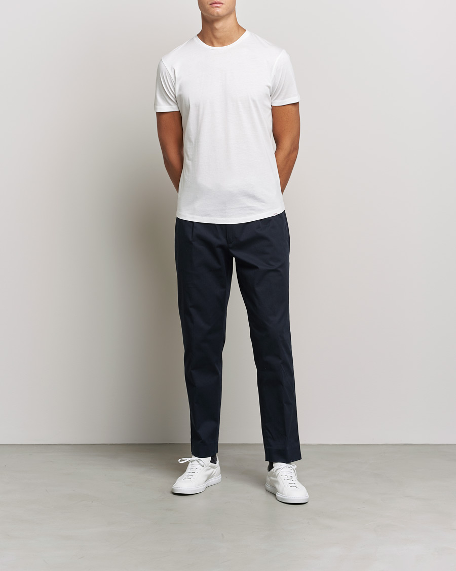 Mies | T-paidat | Orlebar Brown | OB Crew Neck Mercerised Cotton Tee White