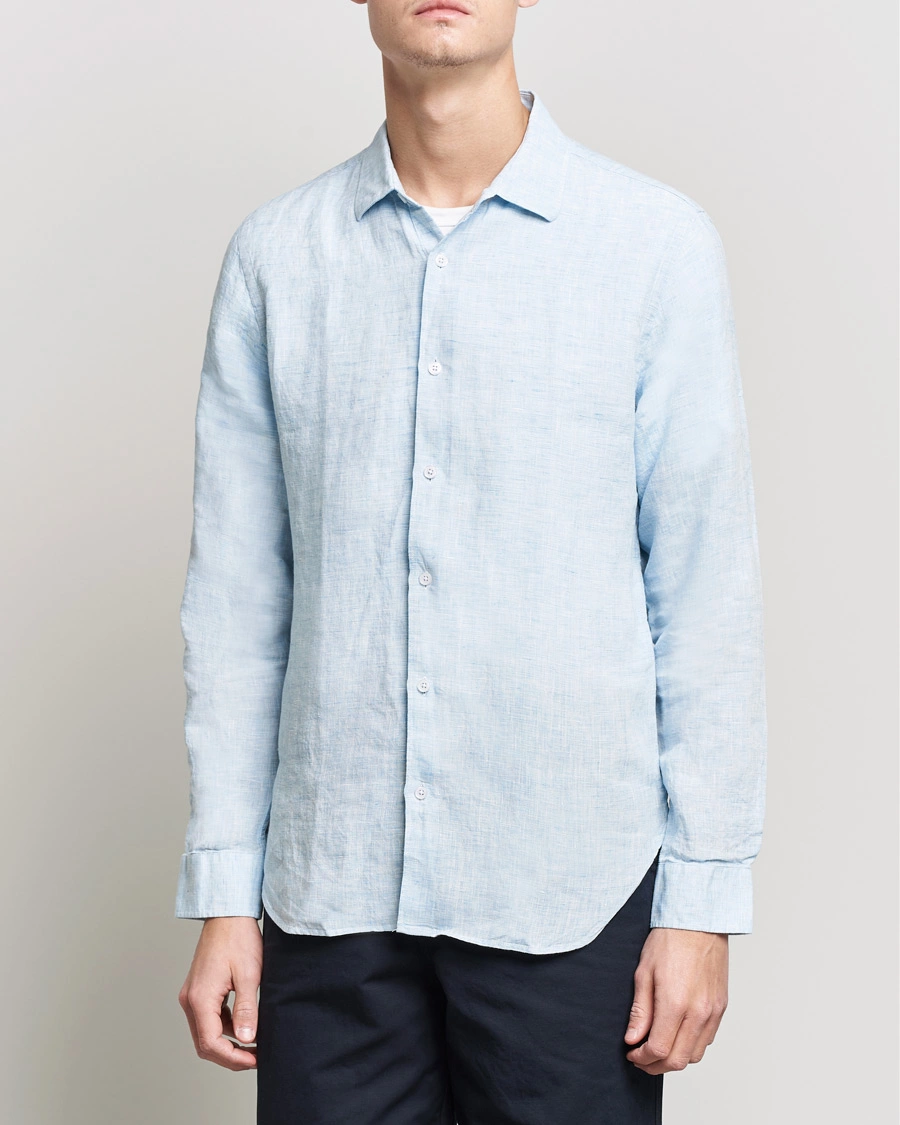 Mies | Vaatteet | Orlebar Brown | Giles Linen CLS Shirt Pale Blue/White