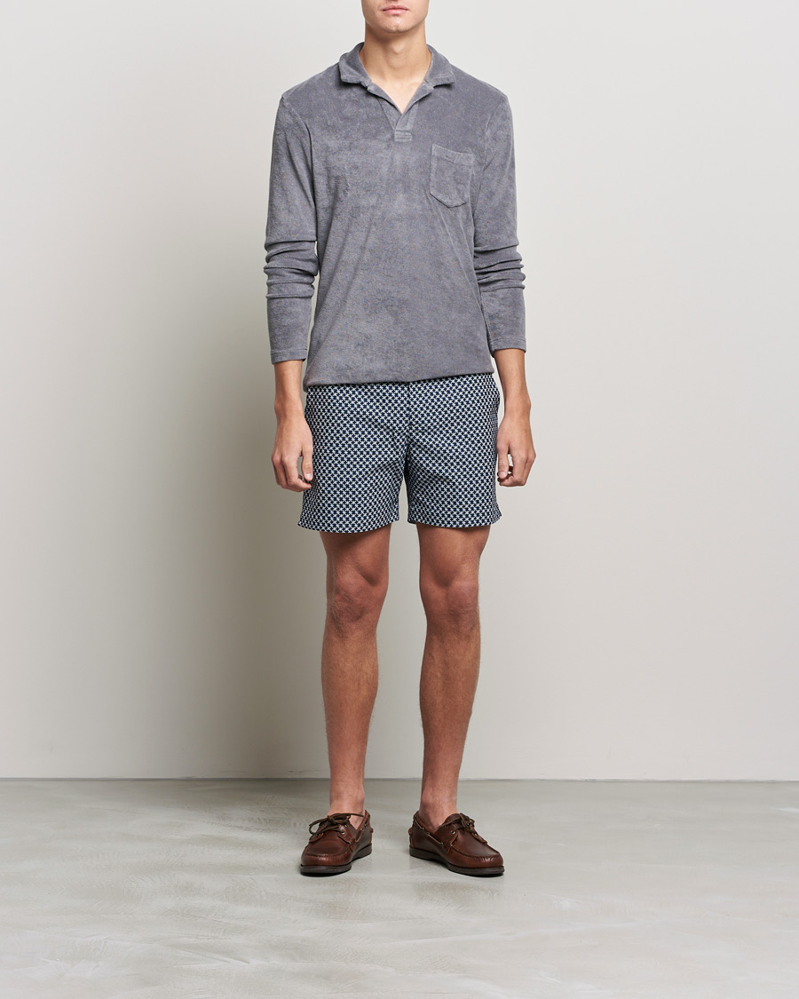 Mies | Puserot | Orlebar Brown | Terry Long Sleeve Polo Granite