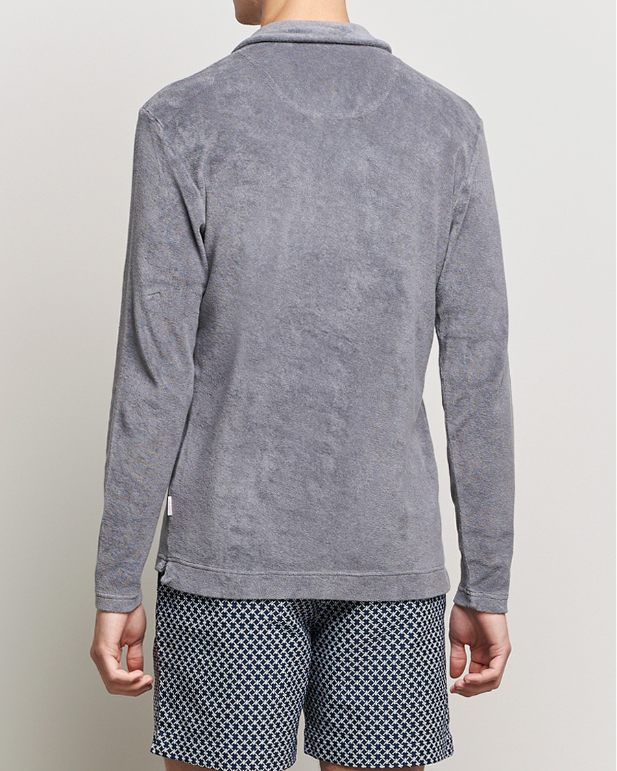 Mies | Puserot | Orlebar Brown | Terry Long Sleeve Polo Granite