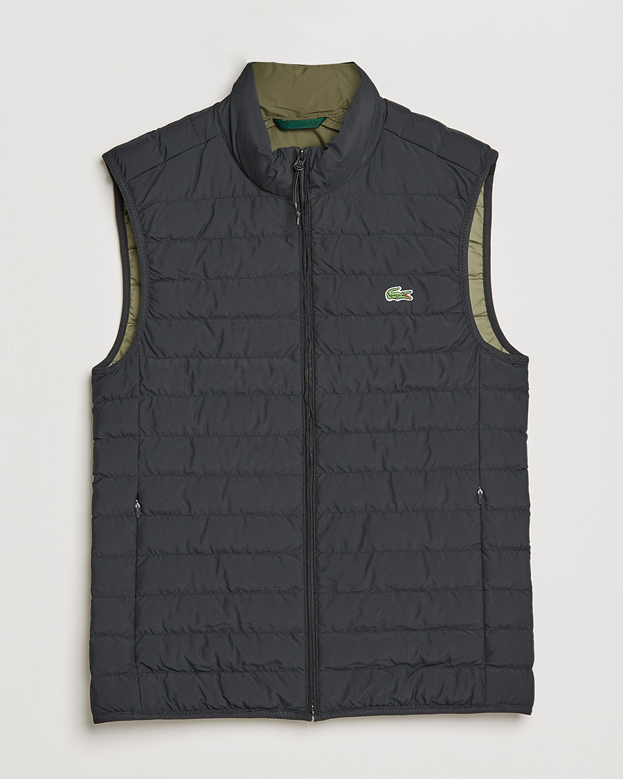 Miehet |  | Lacoste | Lightweight Water-Resistant Quilted Zip Vest Black