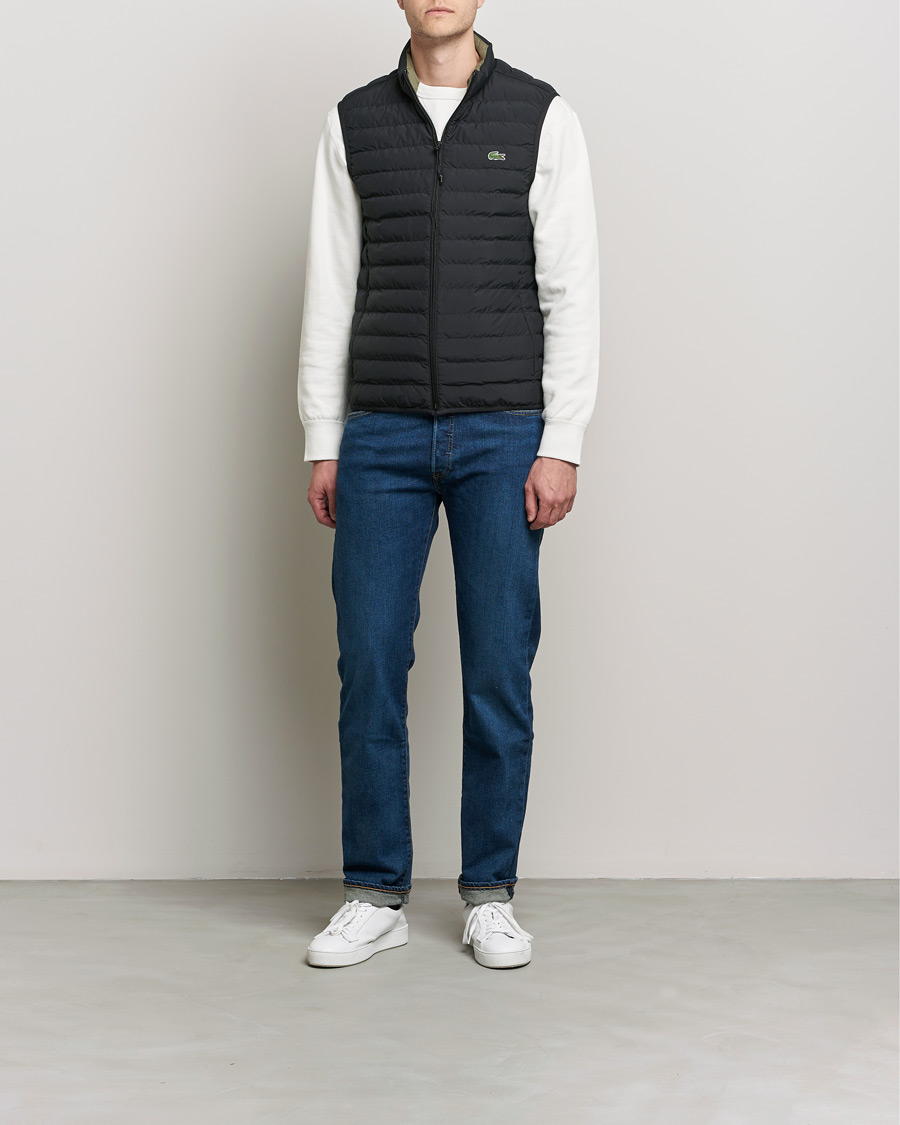 Mies |  | Lacoste | Lightweight Water-Resistant Quilted Zip Vest Black