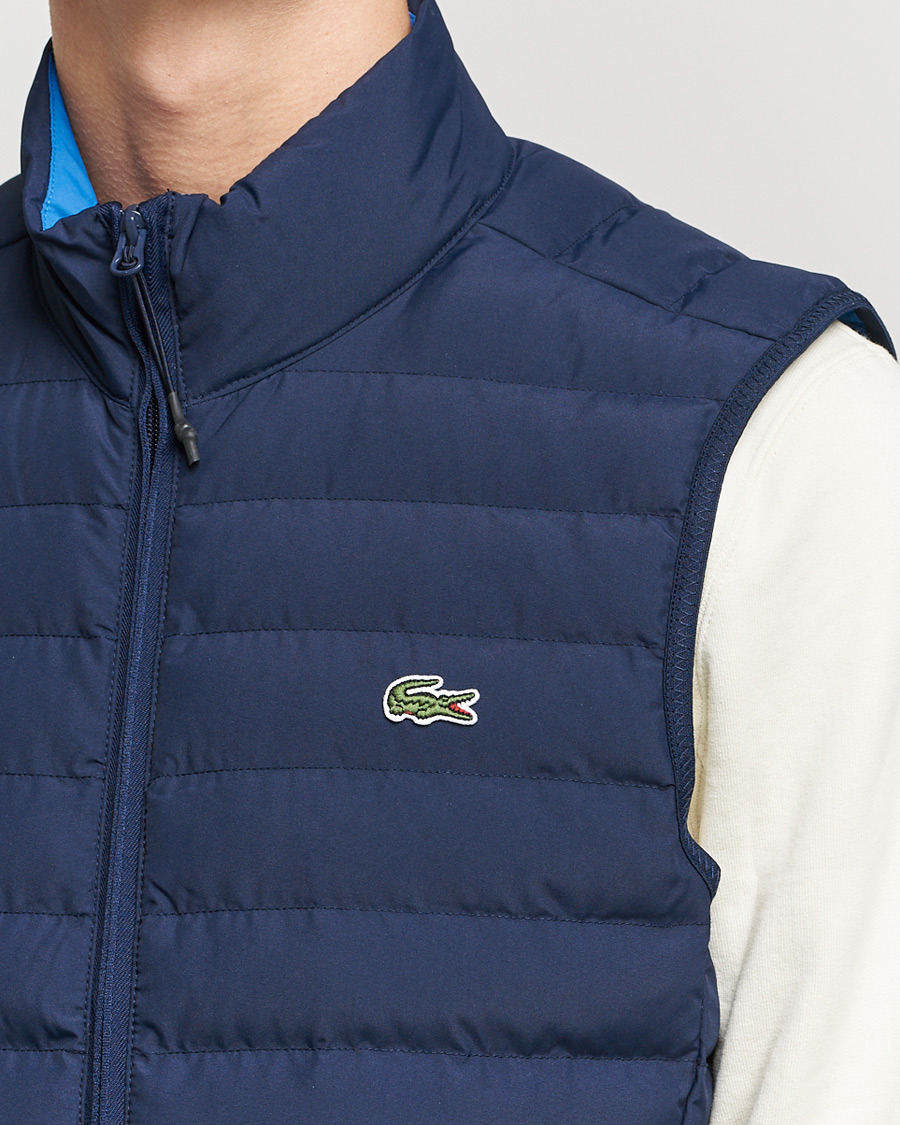 Mies | Ulkoliivit | Lacoste | Lightweight Water-Resistant Quilted Zip Vest Navy Blue