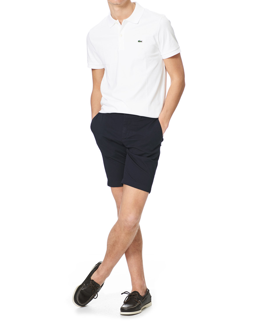 Mies | Shortsit | Lacoste | Slim Fit Stretch Cotton Bermuda Shorts Navy Blue