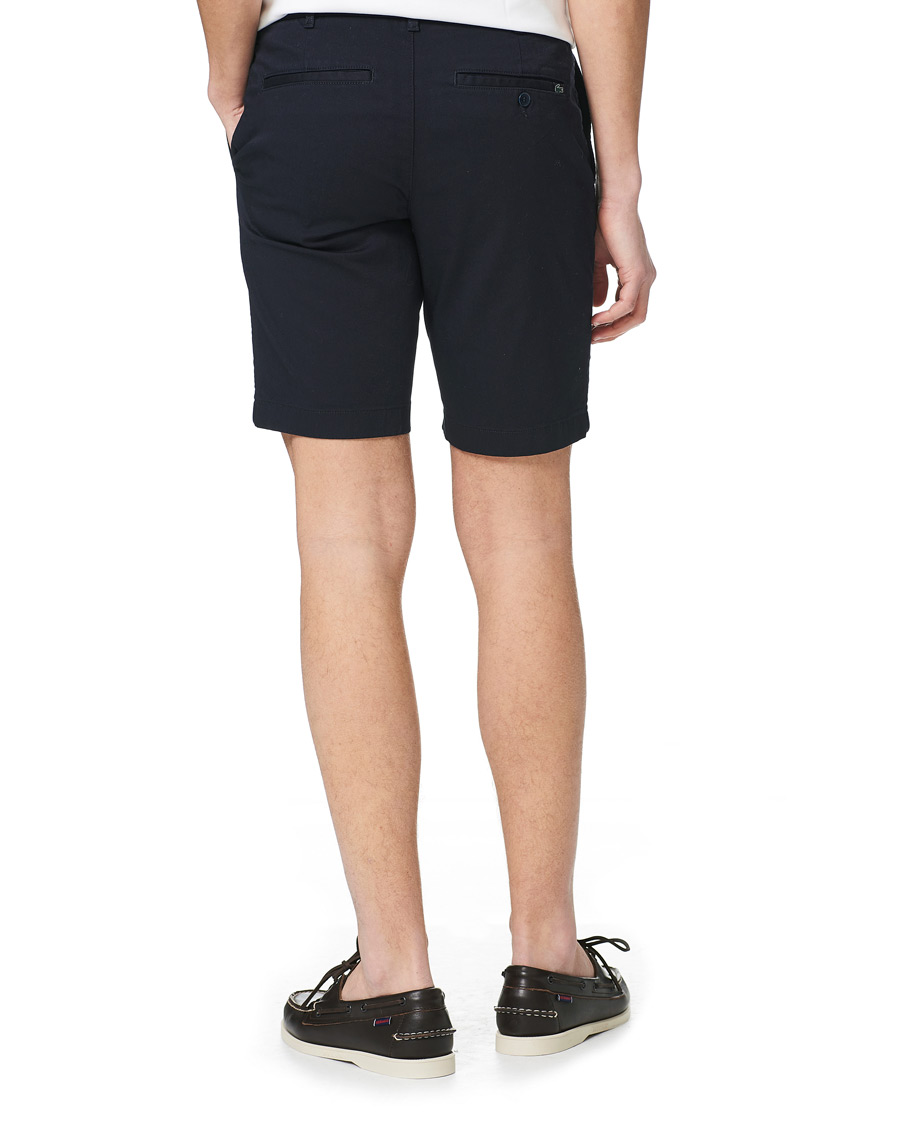 Mies | Shortsit | Lacoste | Slim Fit Stretch Cotton Bermuda Shorts Navy Blue