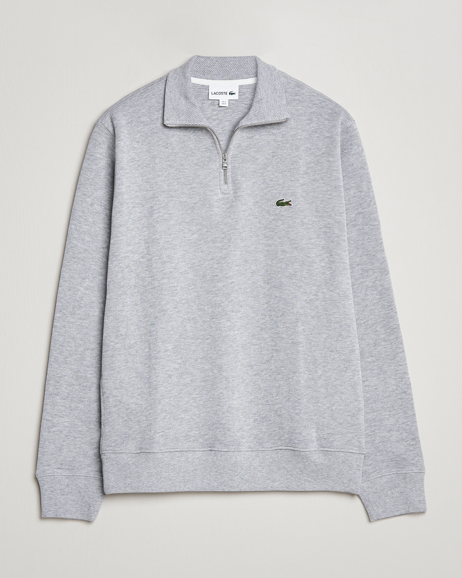 Mies | Puserot | Lacoste | Rib Interlock Half Zip Silver Chine