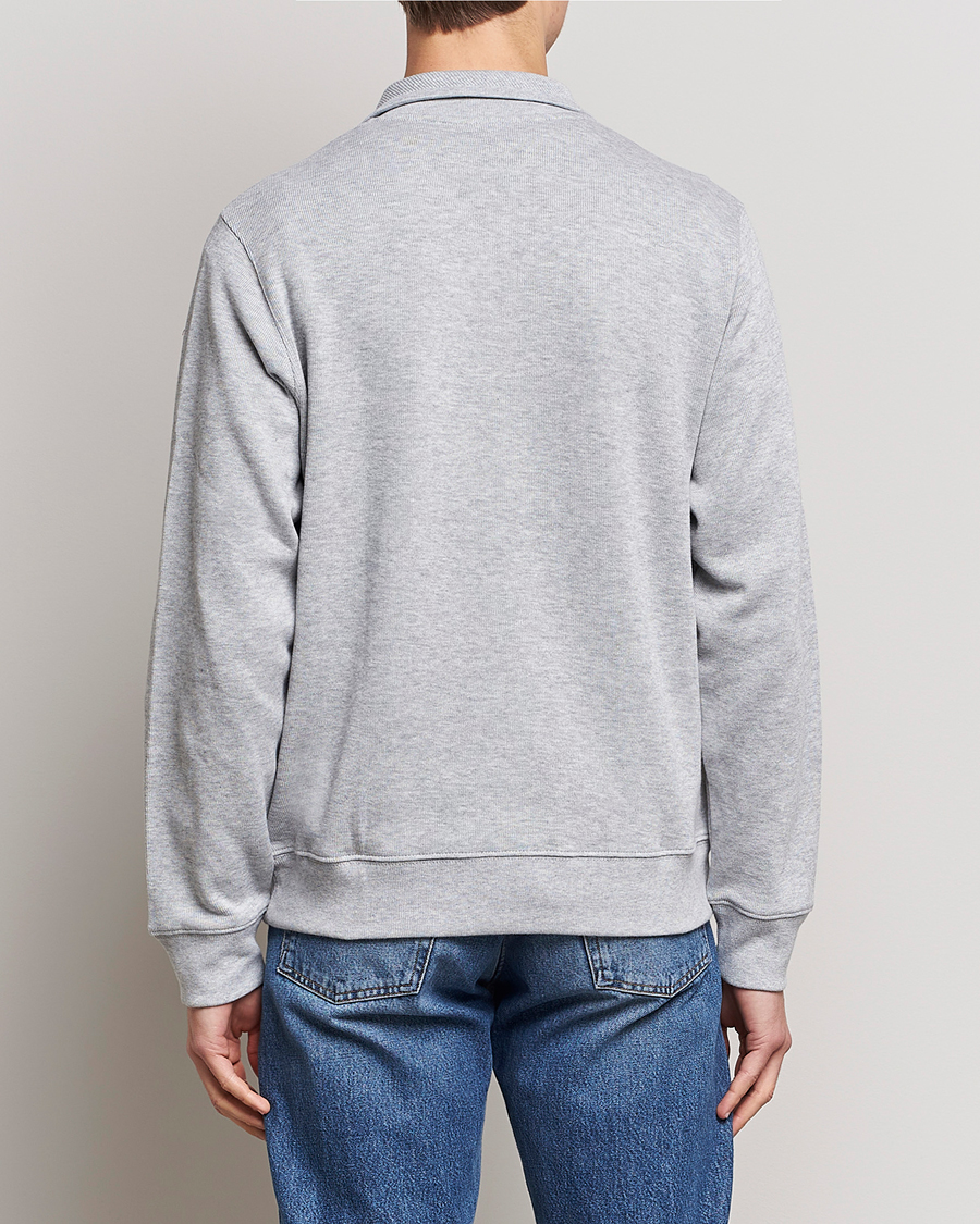 Mies | Puserot | Lacoste | Rib Interlock Half Zip Silver Chine