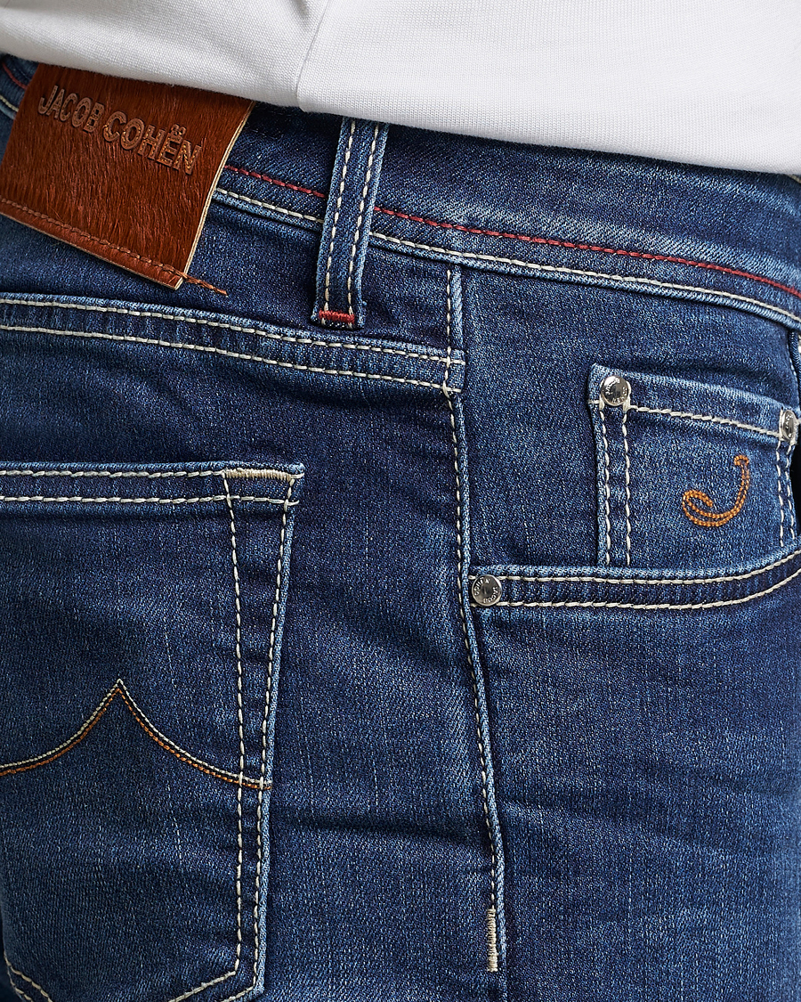 Mies | Farkut | Jacob Cohën | Nick 622 Slim Fit Stretch Jeans Medium Dark
