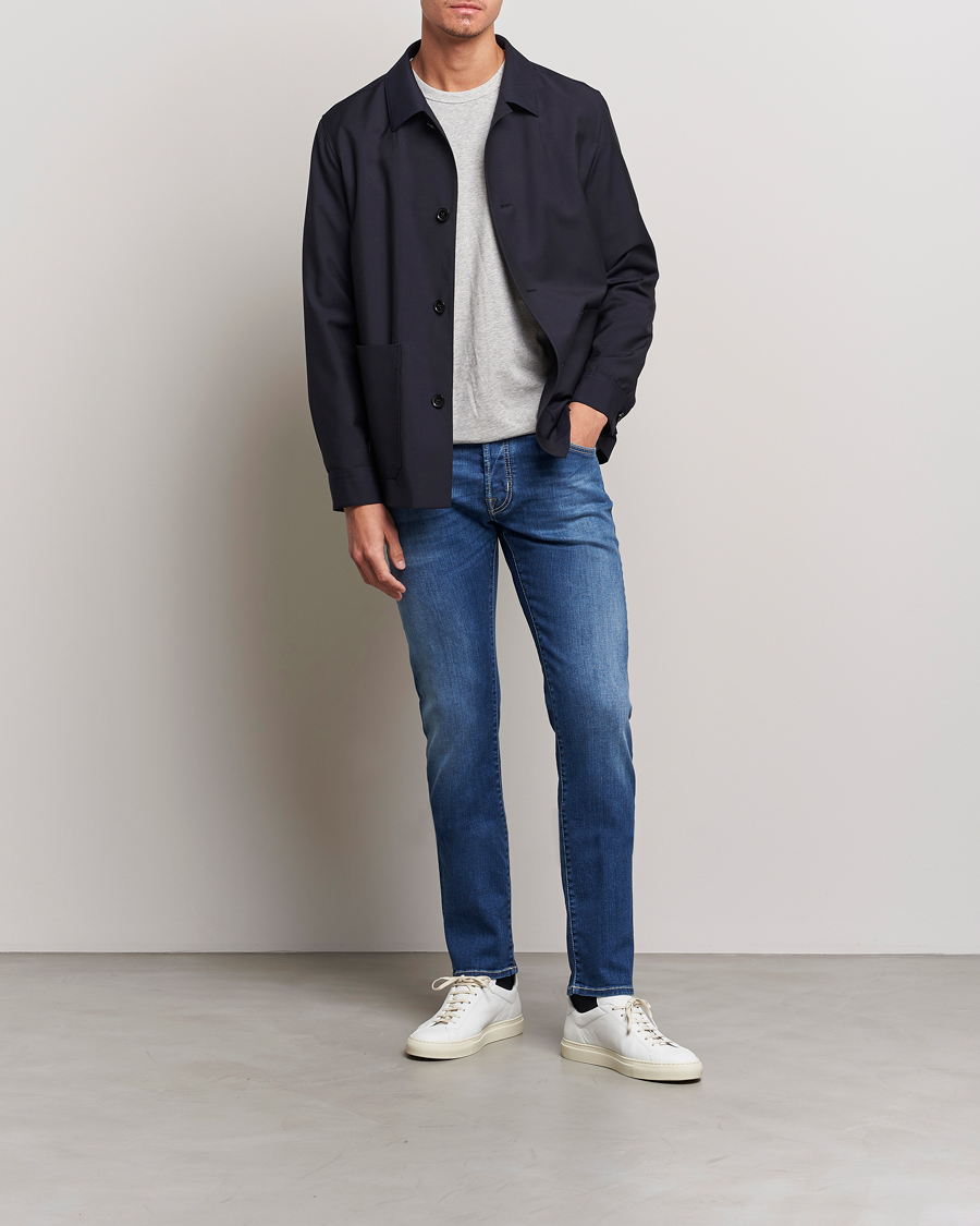 Mies | Farkut | Jacob Cohën | Nick 622 Slim Fit Stretch Jeans Stone Wash