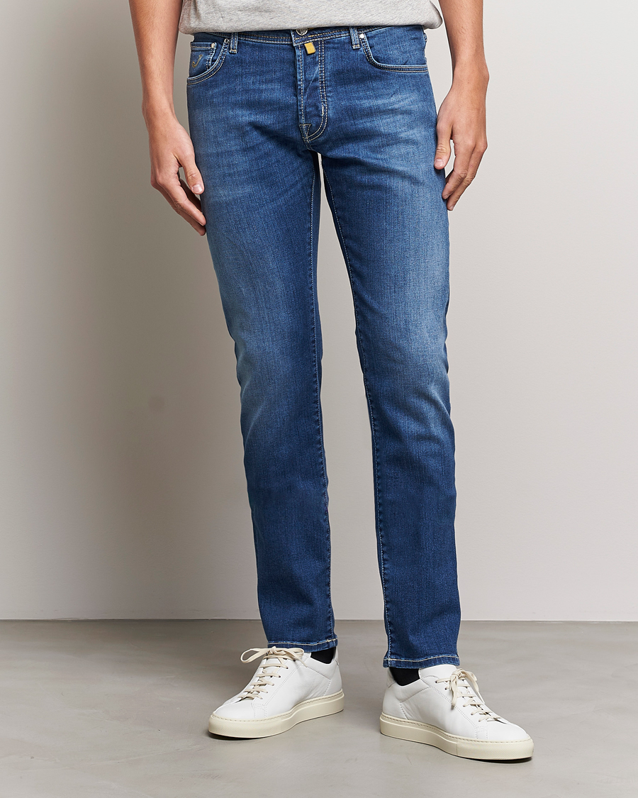 Mies | Farkut | Jacob Cohën | Nick 622 Slim Fit Stretch Jeans Stone Wash