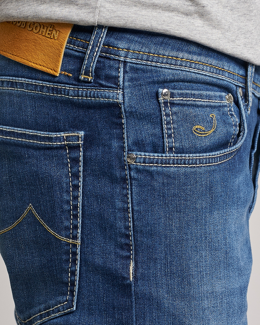Mies | Farkut | Jacob Cohën | Nick 622 Slim Fit Stretch Jeans Stone Wash