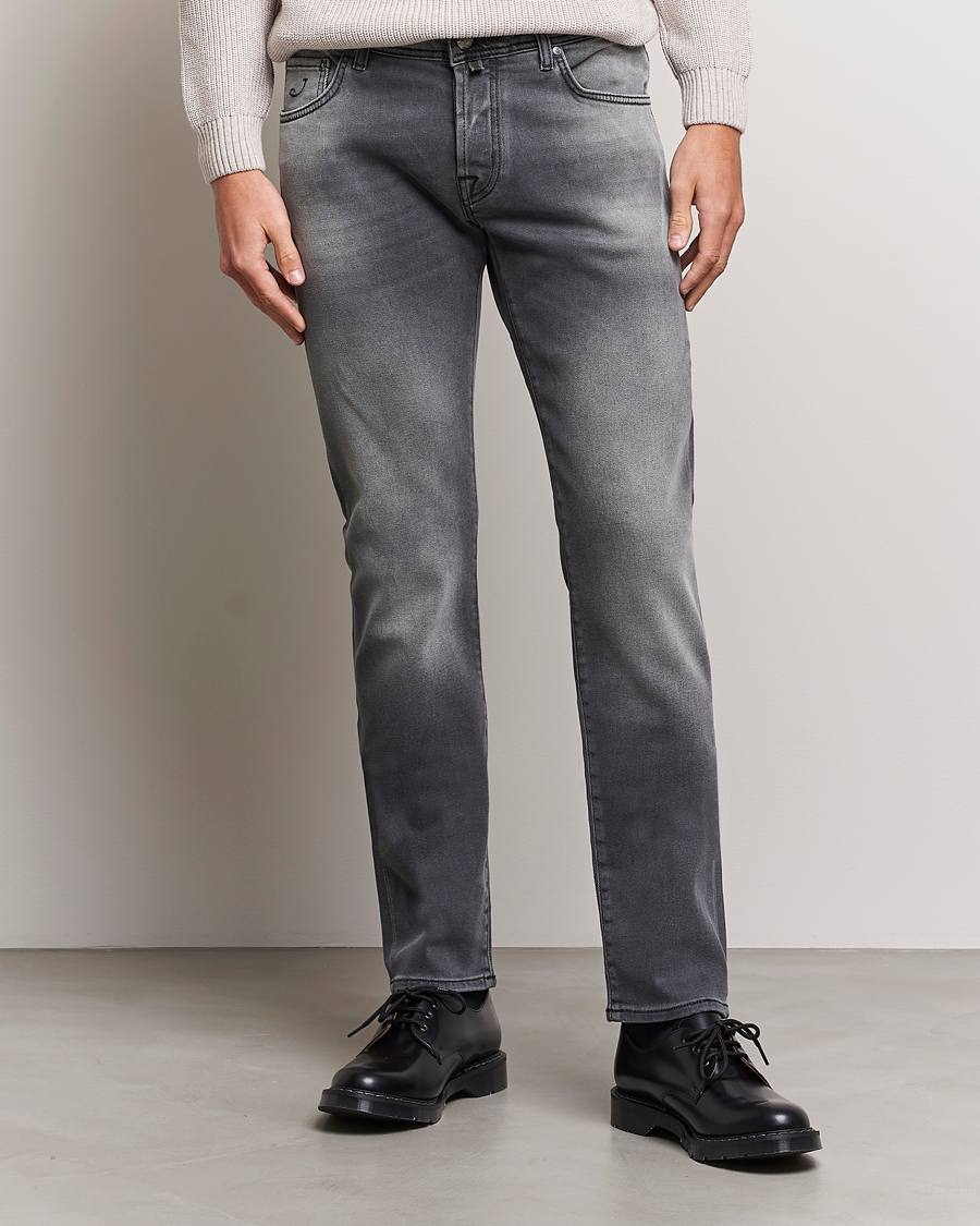 Mies | Farkut | Jacob Cohën | Nick 622 Slim Fit Stretch Jeans Black Medium Wash