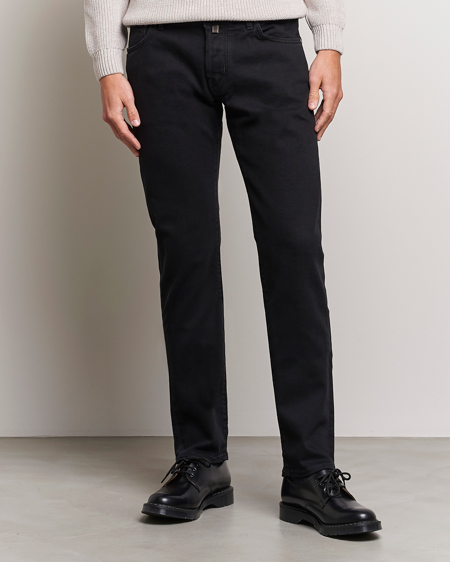 Mies | Italian Department | Jacob Cohën | Nick 622 Slim Fit Stretch Jeans Black Dark Wash