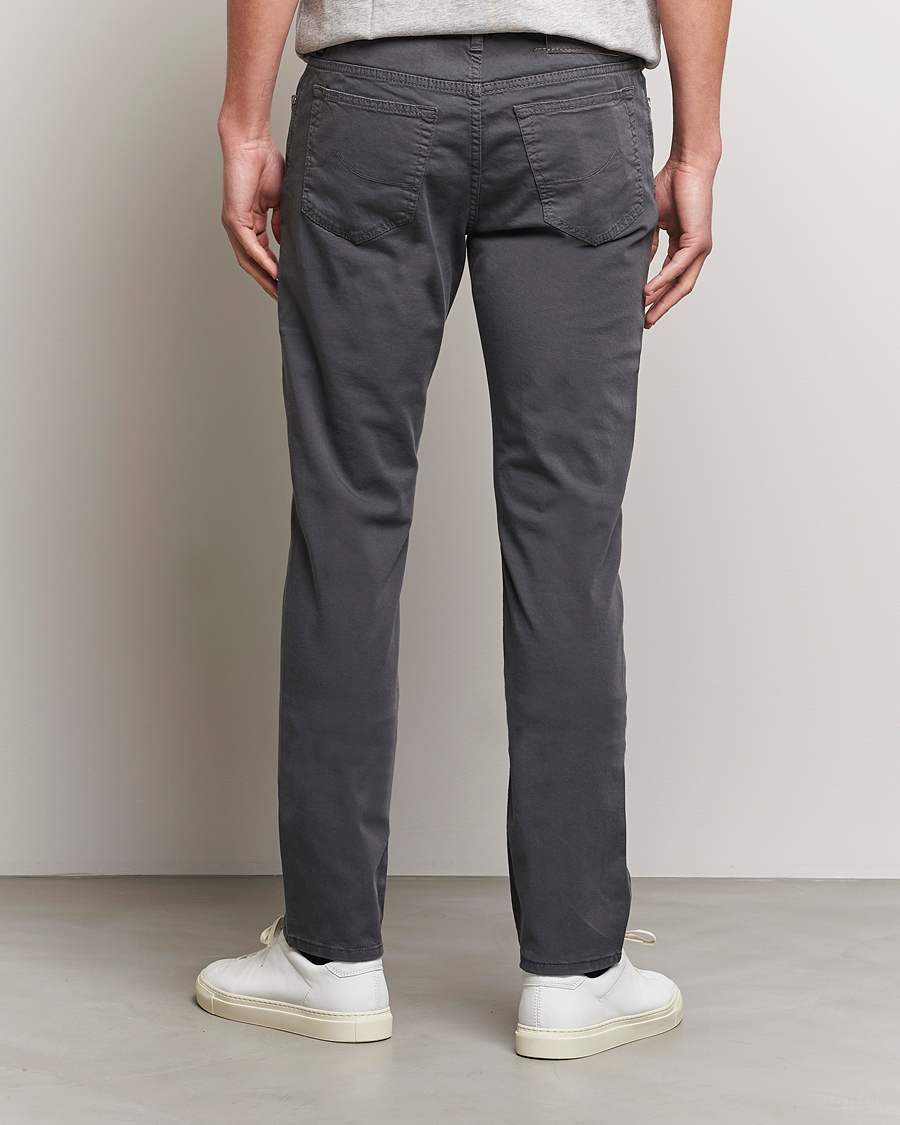 Mies | Housut | Jacob Cohën | Bard Garment Dyed Gabardine Trousers Grey