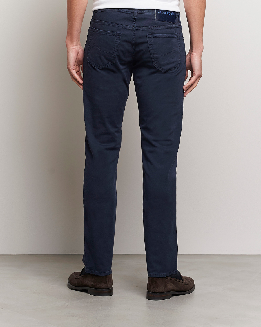 Mies | Housut | Jacob Cohën | Bard Garment Dyed Gabardine Trousers Navy