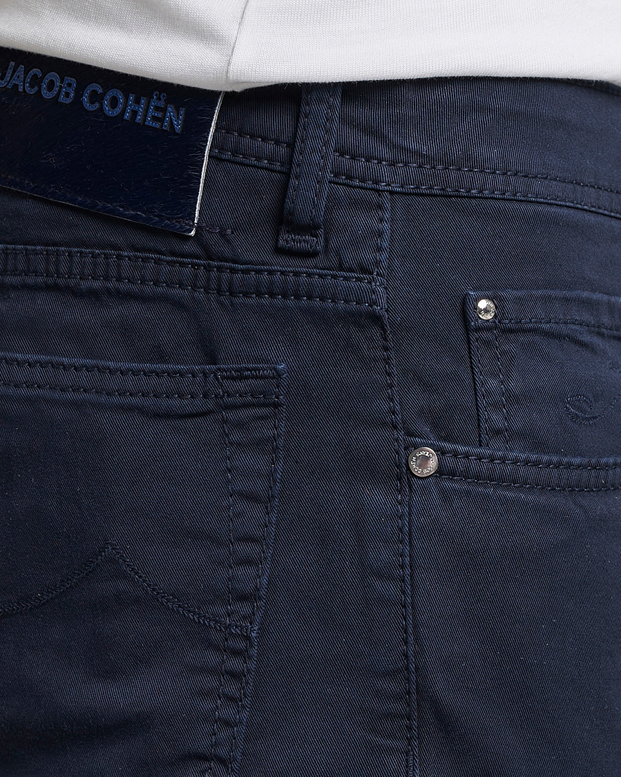 Mies | Housut | Jacob Cohën | Bard Garment Dyed Gabardine Trousers Navy