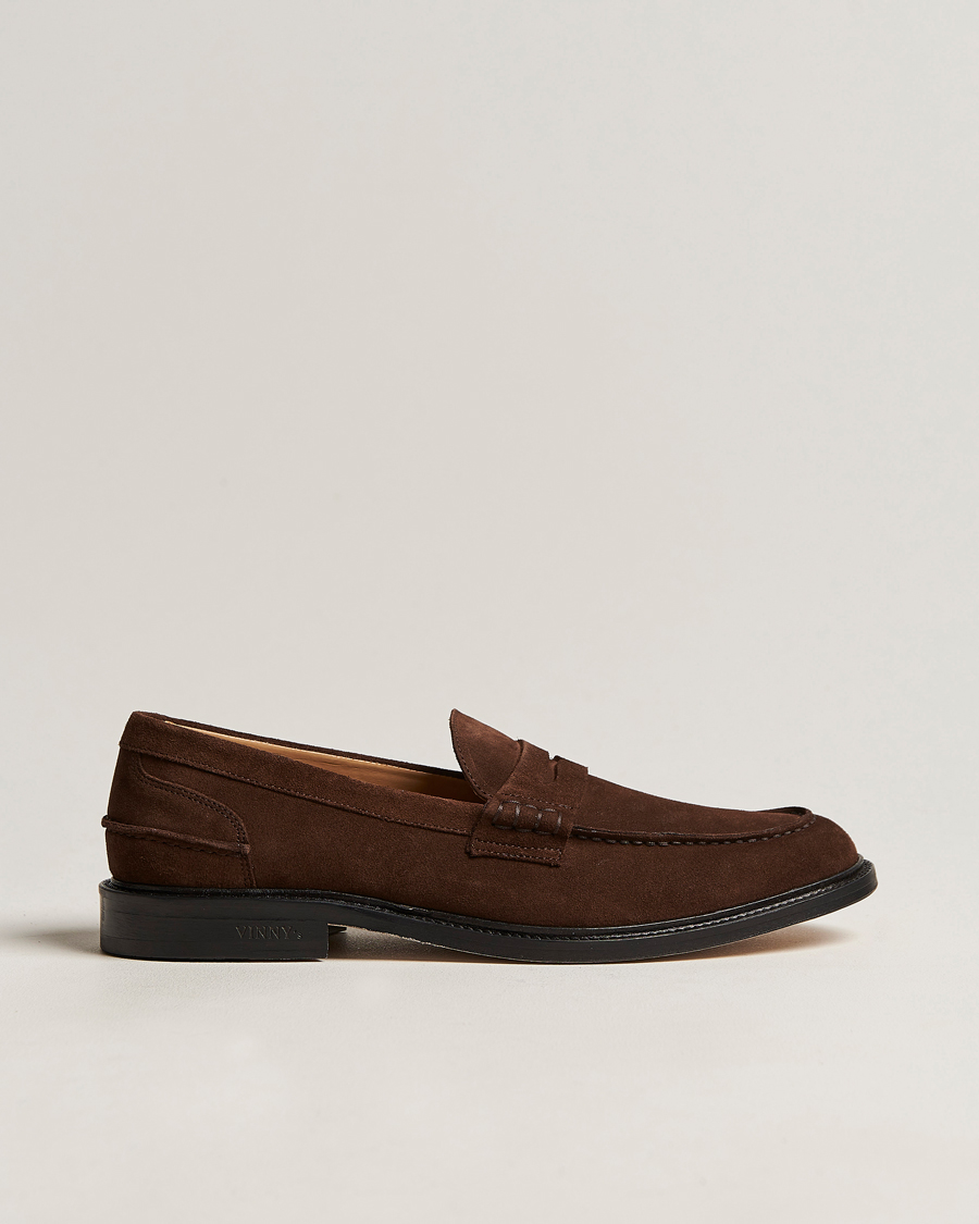 Mies | VINNY's Townee Penny Loafer Dark Brown Suede | VINNY's | Townee Penny Loafer Dark Brown Suede
