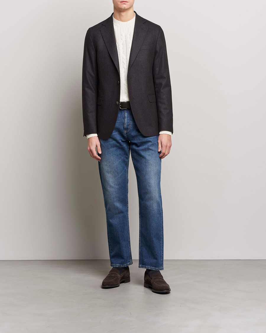 Mies | Straight leg | Oscar Jacobson | Johan Straight Fit Cotton Stretch Jeans Vintage Wash