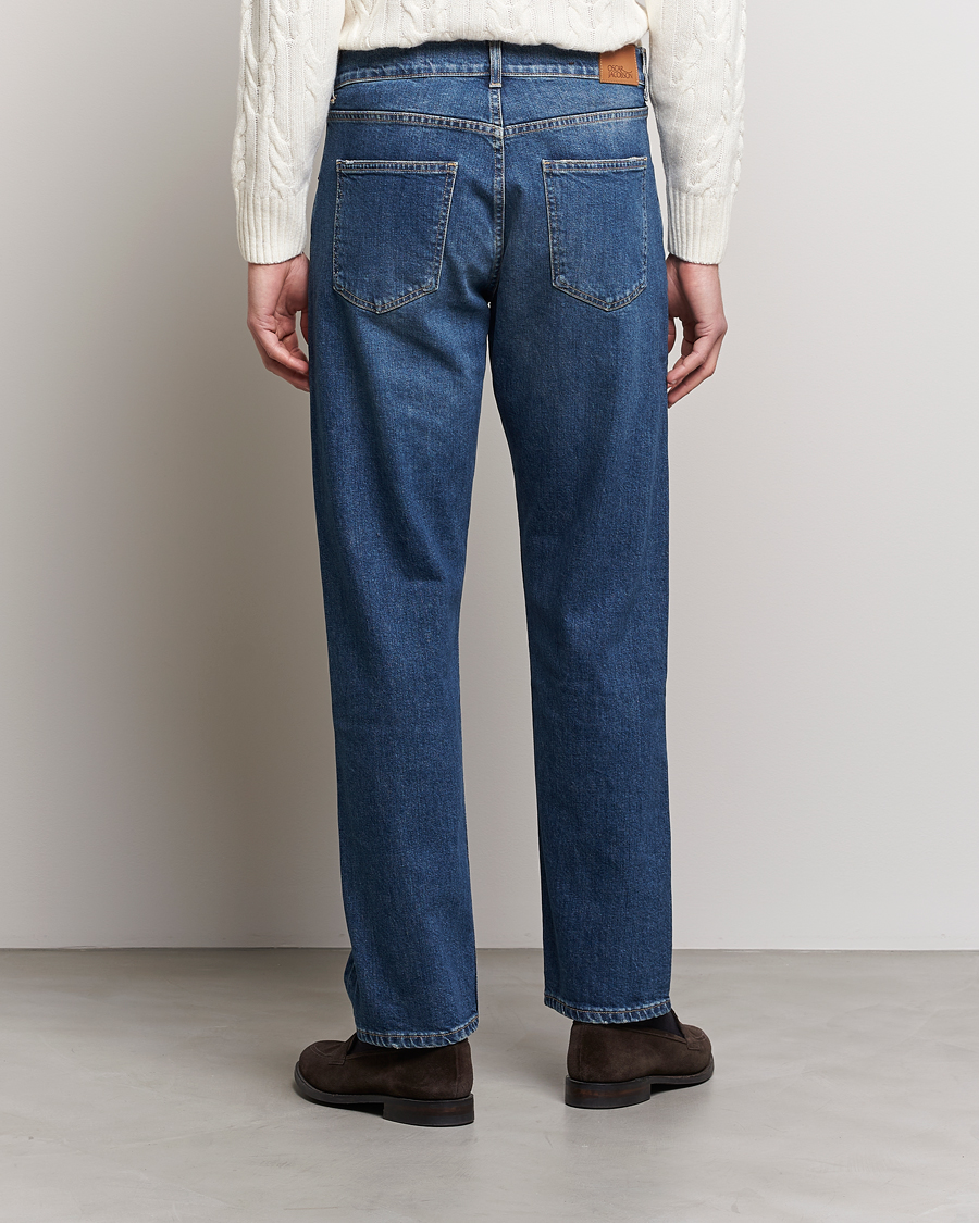 Mies | Farkut | Oscar Jacobson | Johan Straight Fit Cotton Stretch Jeans Vintage Wash