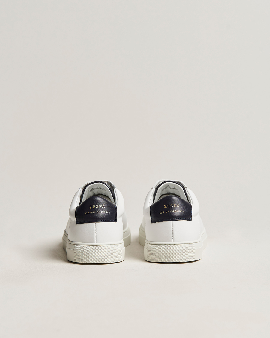 Mies | Zespà ZSP4 Nappa Leather Sneakers White/Navy | Zespà | ZSP4 Nappa Leather Sneakers White/Navy