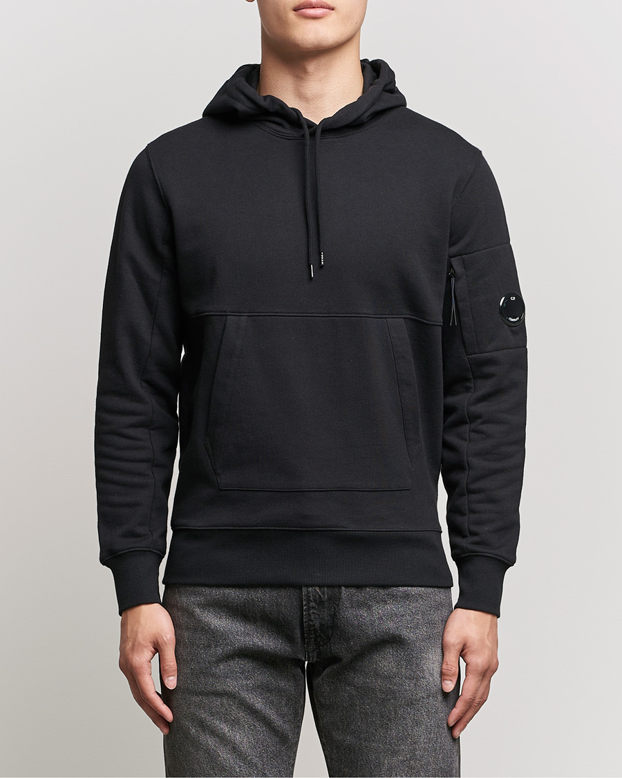 Mies | Puserot | C.P. Company | Diagonal Raised Fleece Hooded Lens Sweatshirt Black