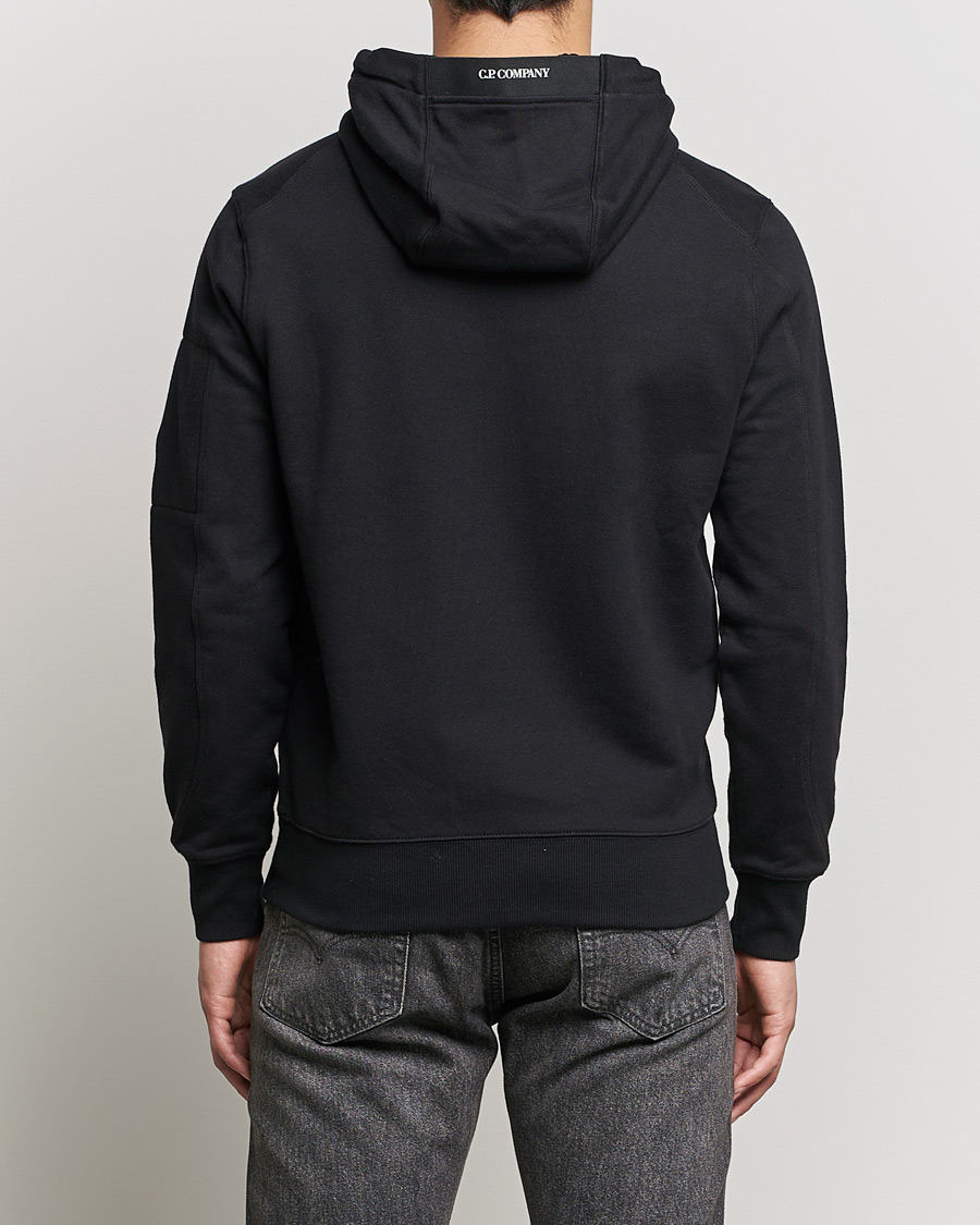 Mies | Puserot | C.P. Company | Diagonal Raised Fleece Hooded Lens Sweatshirt Black