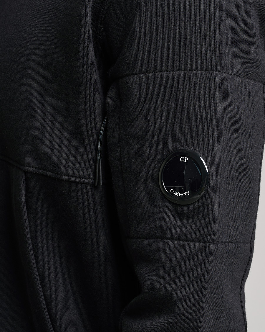 Mies | Puserot | C.P. Company | Diagonal Raised Fleece Hooded Lens Sweatshirt Black