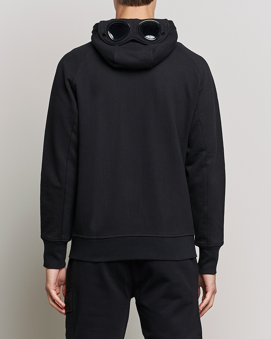 Mies | Puserot | C.P. Company | Diagonal Raised Fleece Full Zip Goggle Hoodie Black
