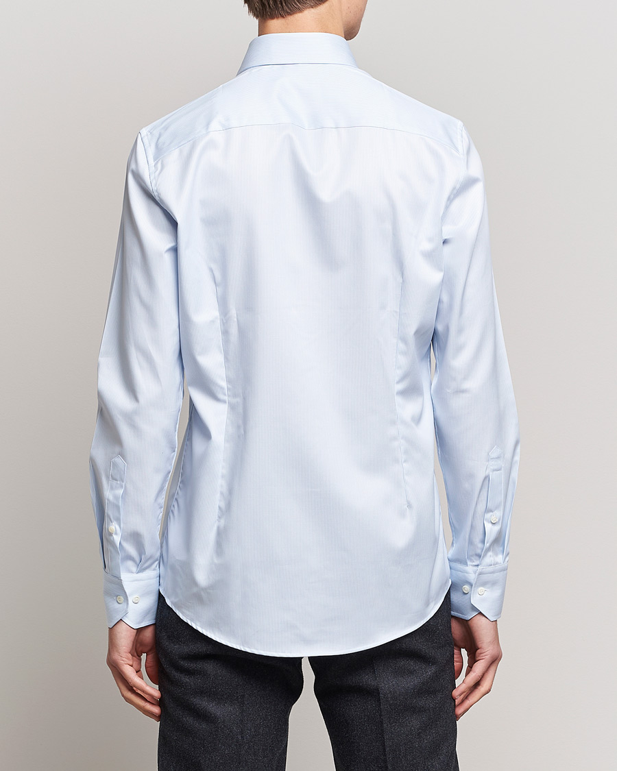 Mies | Kauluspaidat | Stenströms | Slimline Thin Stripe Shirt White/Blue