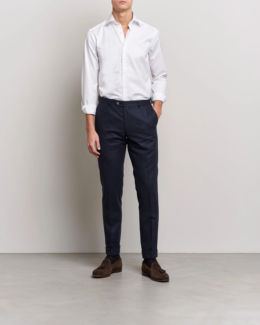 Mies |  | Stenströms | Slimline Cut Away Shirt White