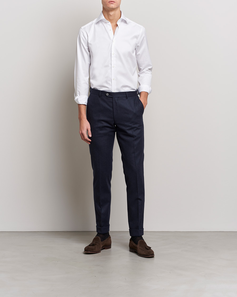 Mies | Kauluspaidat | Stenströms | Slimline Cut Away Shirt White