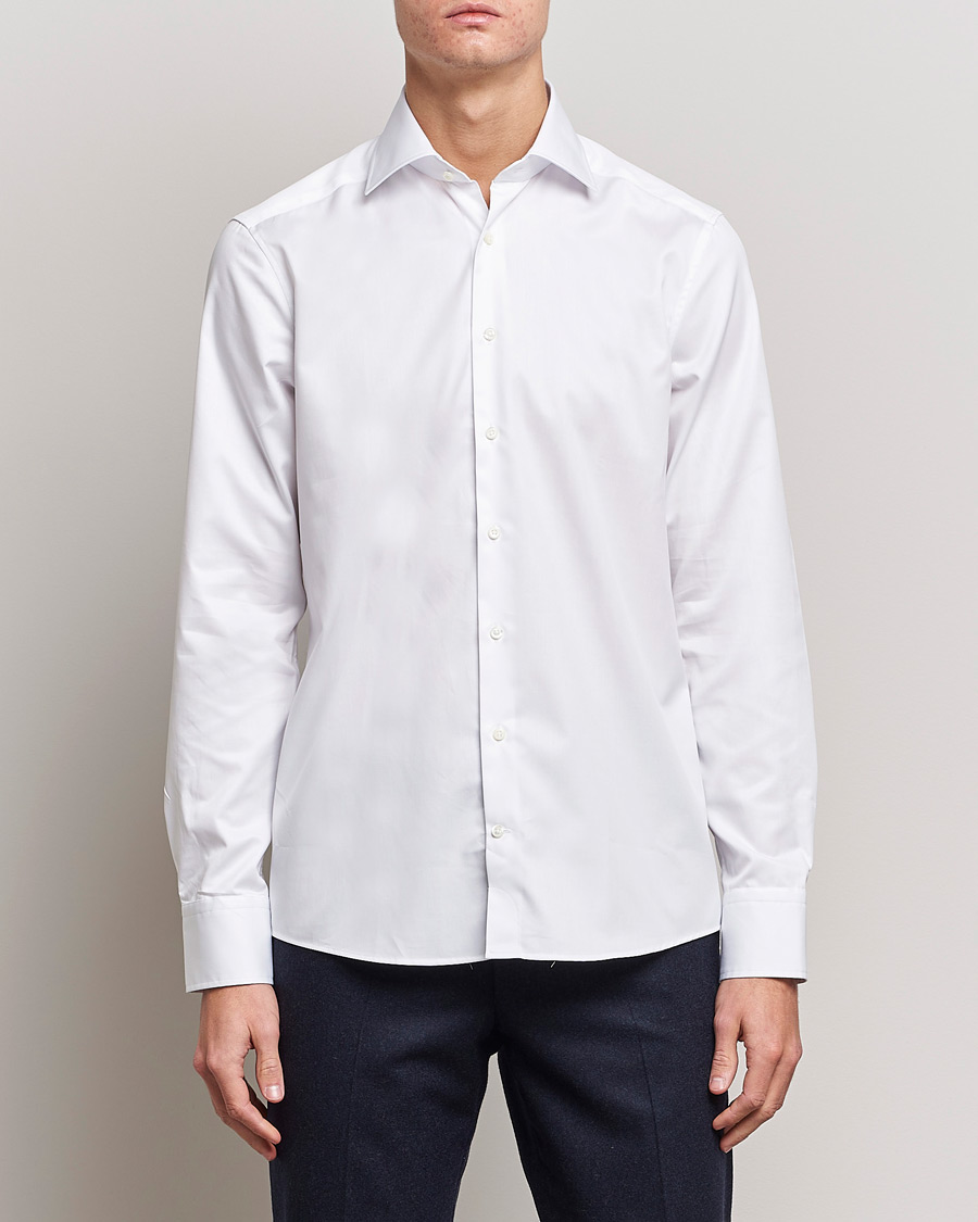 Mies | Kauluspaidat | Stenströms | Slimline Cut Away Shirt White