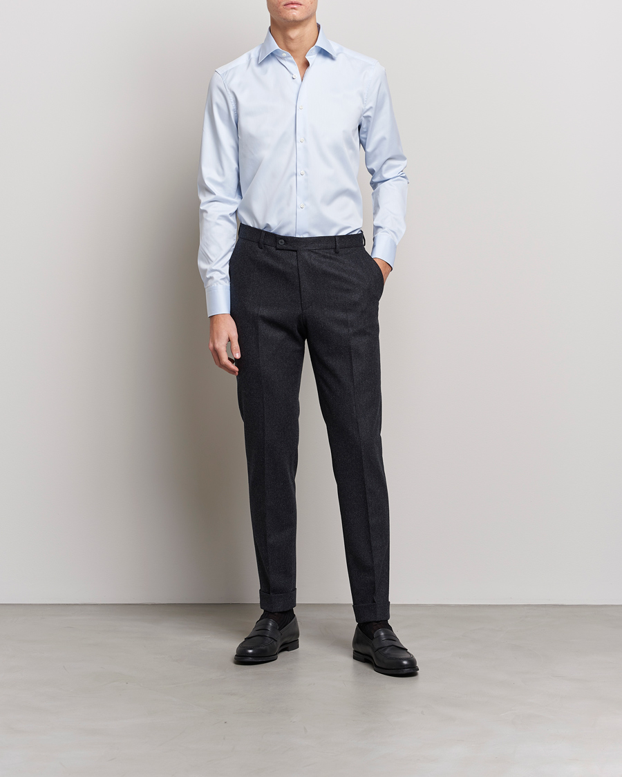 Mies | Kauluspaidat | Stenströms | Slimline Cut Away Shirt Light Blue