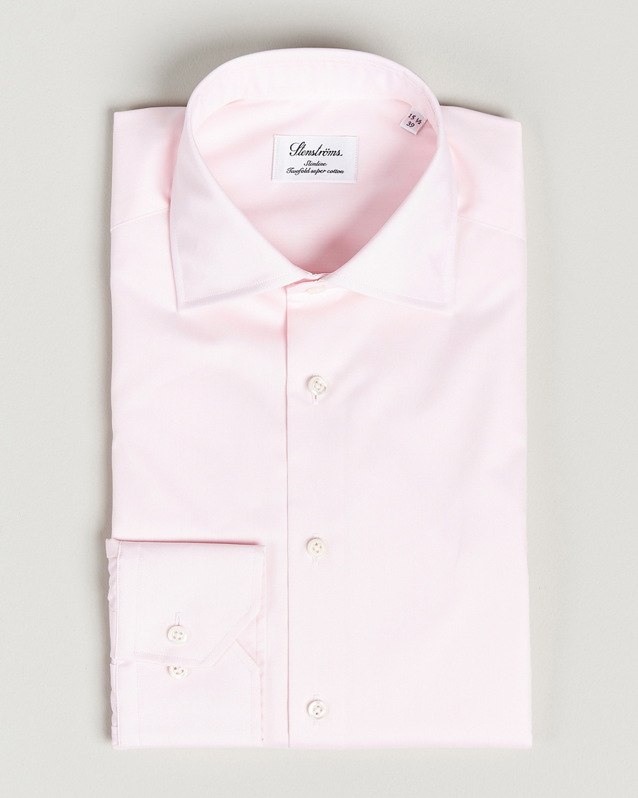 Miehet |  | Stenströms | Slimline Cut Away Shirt Pink