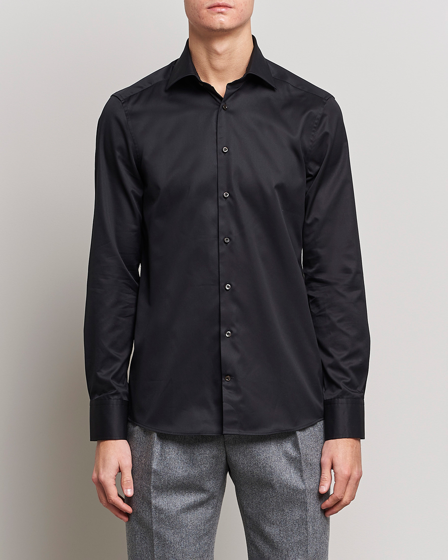 Mies | Kauluspaidat | Stenströms | Slimline Cut Away Shirt Black