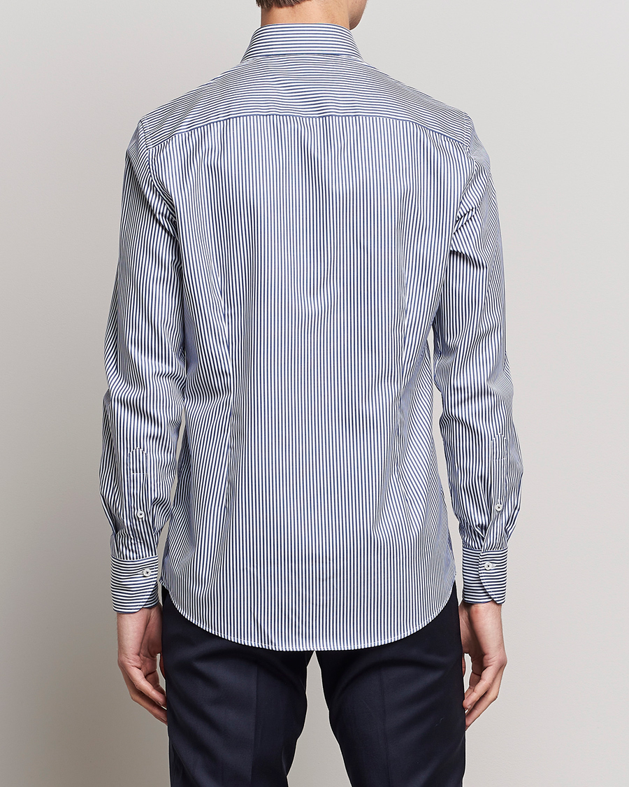 Mies | Kauluspaidat | Stenströms | Slimline Stripe Cut Away Shirt Navy