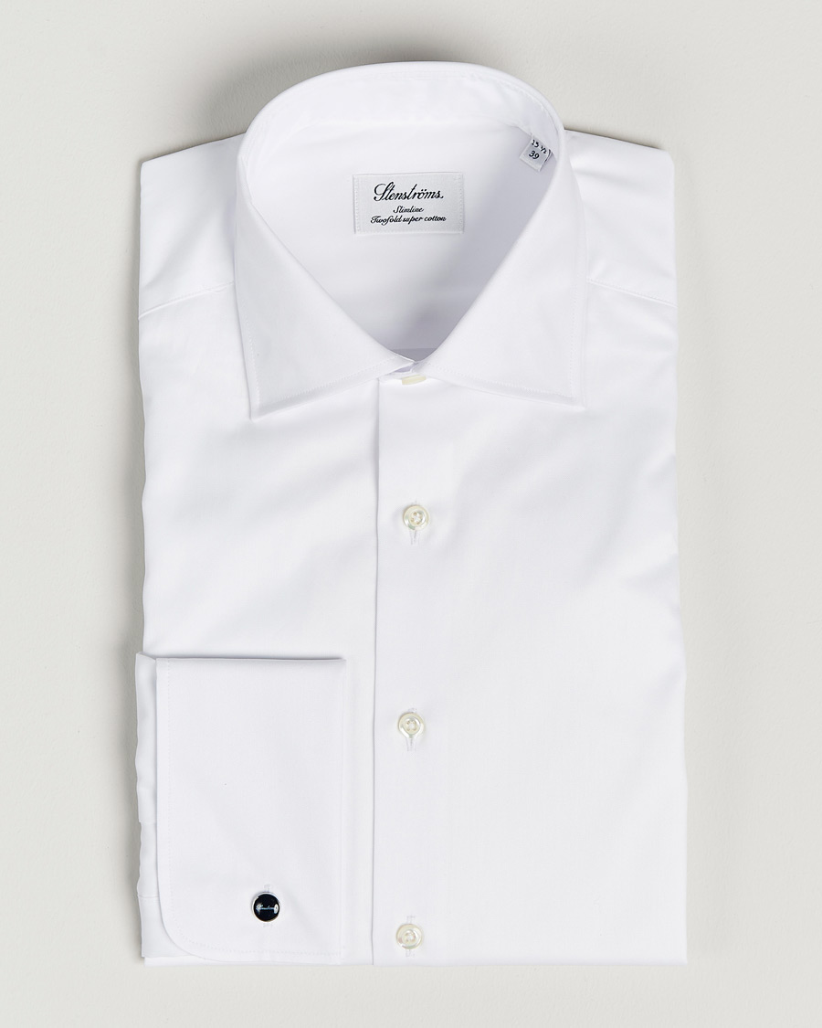 Mies | Kauluspaidat | Stenströms | Slimline Double Cuff White