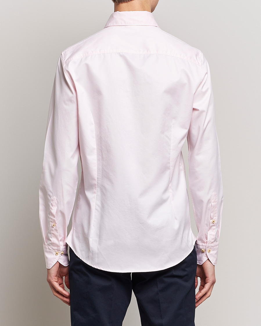 Mies | Kauluspaidat | Stenströms | Slimline Washed Cotton Shirt Pink