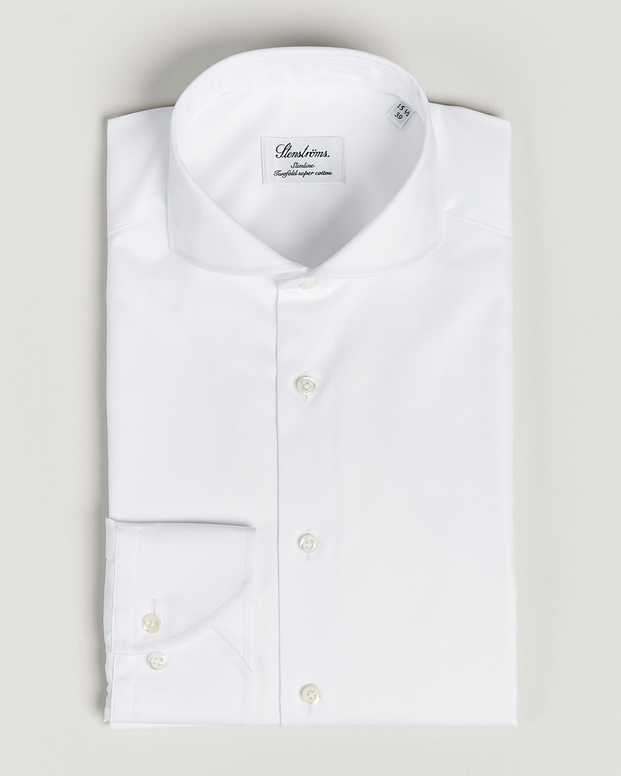 Mies | Kauluspaidat | Stenströms | Slimline Extreme Cut Away Shirt White