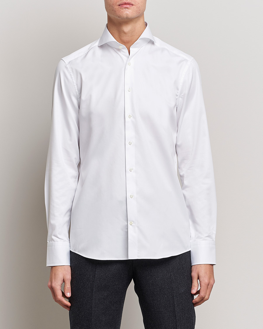 Mies |  | Stenströms | Slimline Extreme Cut Away Shirt White