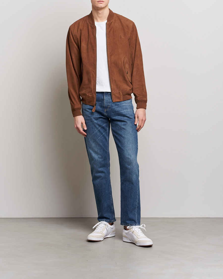 Mies | Takit | Polo Ralph Lauren | Gunners Lined Suede Bomber Jacket Country Brown