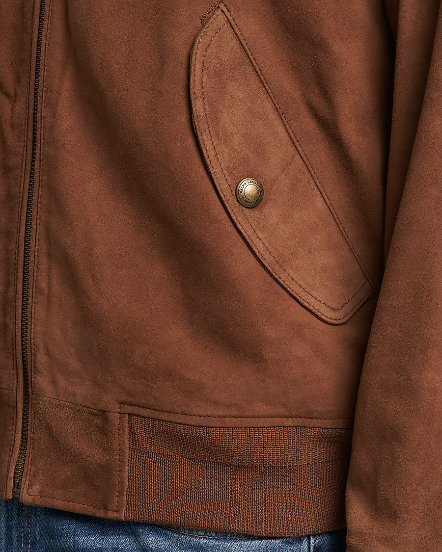 Mies | Takit | Polo Ralph Lauren | Gunners Lined Suede Bomber Jacket Country Brown