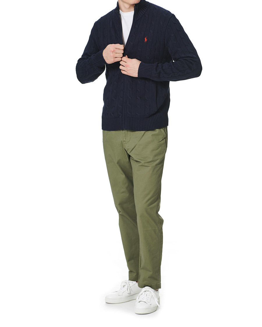 Mies | Alennusmyynti vaatteet | Polo Ralph Lauren | Cotton Cable Full Zip Hunter Navy