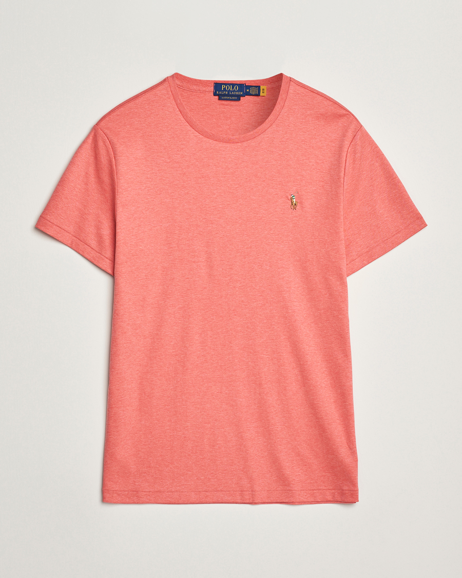 Mies | T-paidat | Polo Ralph Lauren | Luxury Pima Cotton Crew Neck T-Shirt Rose Heather