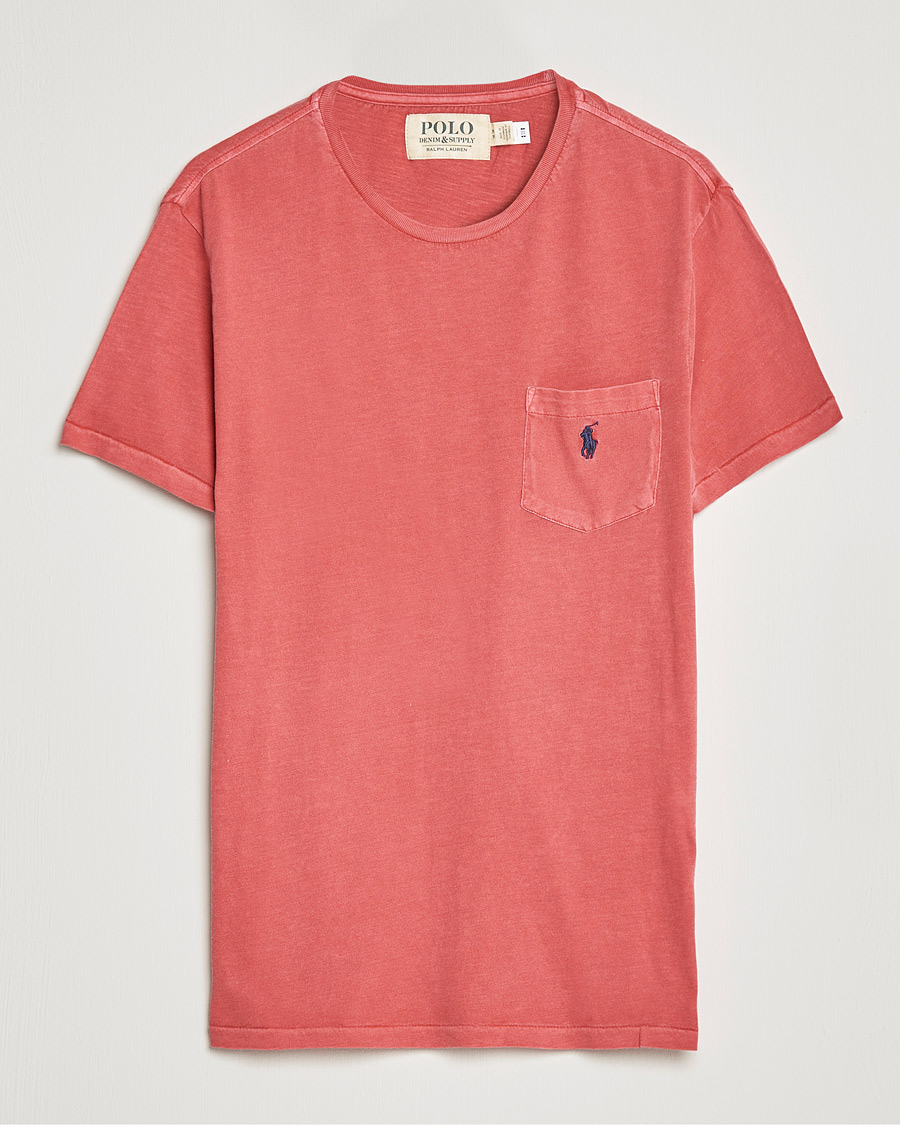 Mies | T-paidat | Polo Ralph Lauren | Washed Crew Neck Pocket Tee Starboard Red
