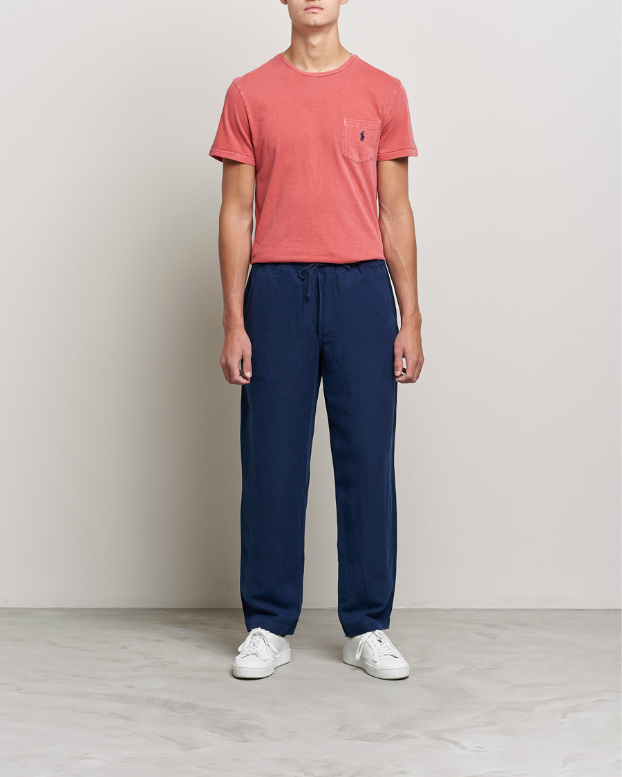 Mies | T-paidat | Polo Ralph Lauren | Washed Crew Neck Pocket Tee Starboard Red