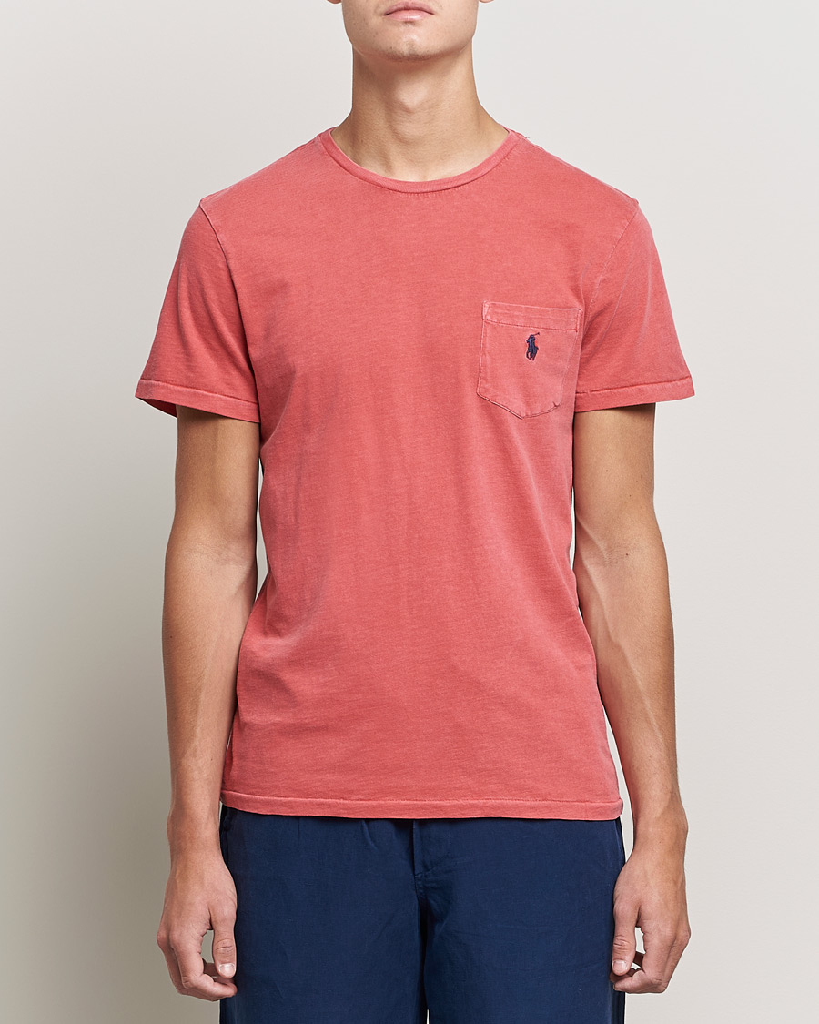 Mies |  | Polo Ralph Lauren | Washed Crew Neck Pocket Tee Starboard Red